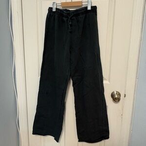 Zara Black Wide Leg Sweatpants Size S